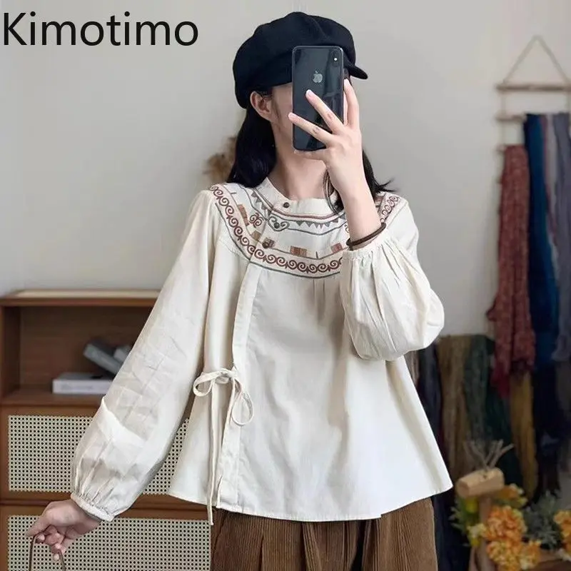 Kimotimo Casual Ethnic Style Shirt Women 2025 Spring Vintage Embroidery Loose Lace Up Tops Fashion All Match Long Sleeve Blouses
Kimotimo Casual Ethnic Style Shirt Women 2025 Spring Vintage Embroidery Loose Lace Up Tops Fashion All Match Long Sleeve Blouses