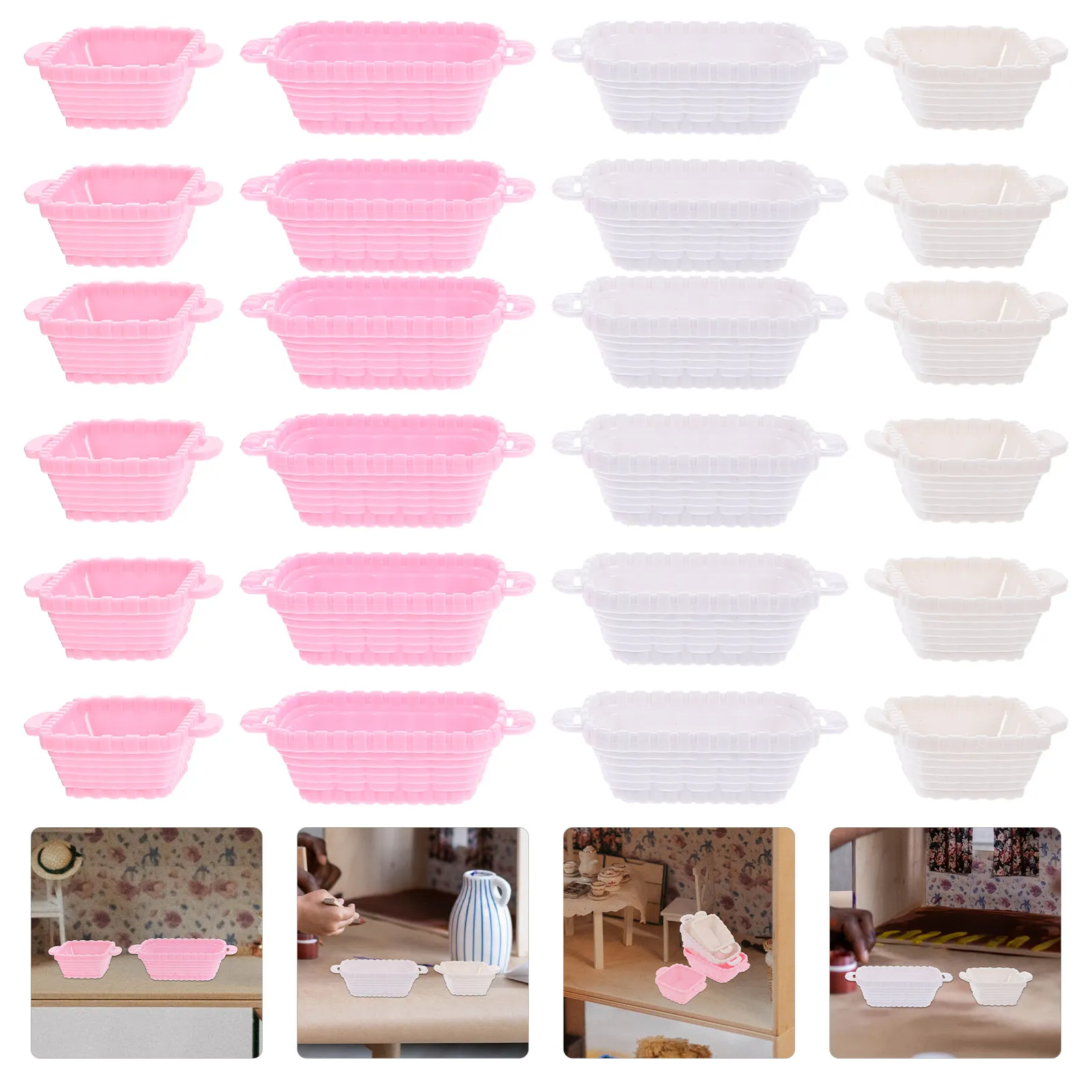 32Pcs Mini Shopping Basket PP Small Storage Container Supermarket Hand Basket Desktop Ornament Multifunctional Gift
32Pcs Mini Shopping Basket PP Small Storage Container Supermarket Hand Basket Desktop Ornament Multifunctional Gift