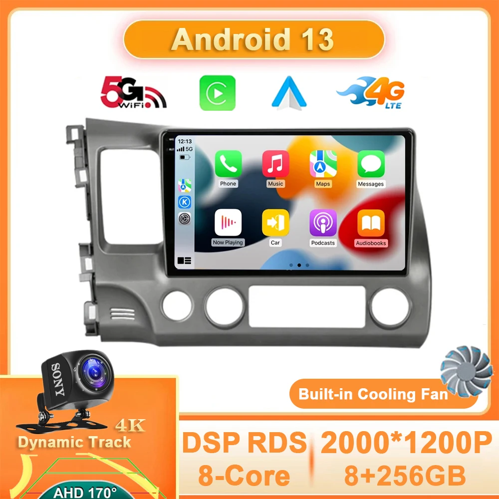 Android 13 Carplay Car Radio For Honda Civic 2005-2012 Multimedia Video Player Auto 4G WIFI GPS Navigation 2Din 360 Camera QLED
Android 13 Carplay Car Radio For Honda Civic 2005-2012 Multimedia Video Player Auto 4G WIFI GPS Navigation 2Din 360 Camera QLED