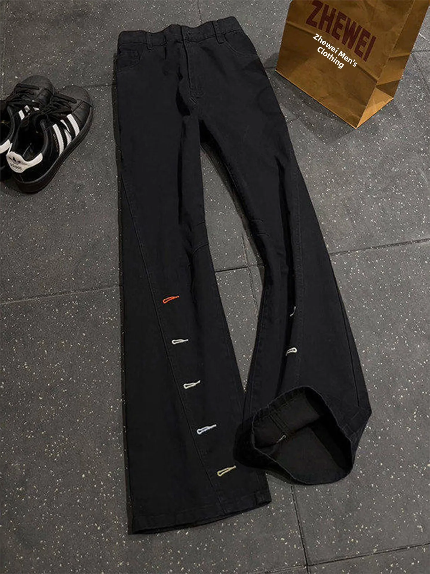 Black Embroidered Slant Cut Knife Men's Jeans American High Street Vibe Straight Leg Cotton Workwear Trousers
Black Embroidered Slant Cut Knife Men's Jeans American High Street Vibe Straight Leg Cotton Workwear Trousers