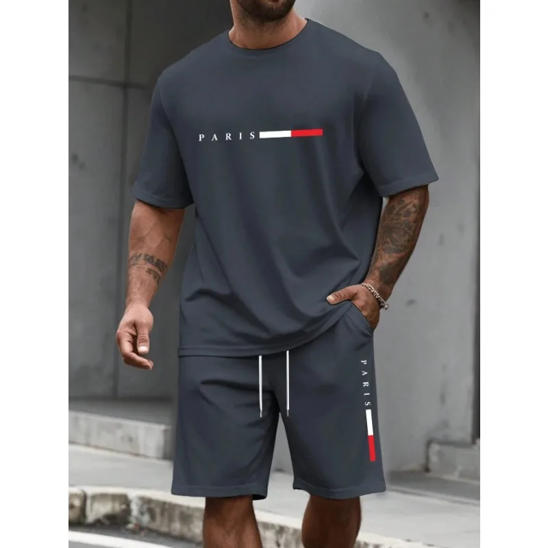 Summer Men's 2Pcs Tracksuit O Neck Short Sleeve Tee Shorts Set Plus Size Running Sport Outfit Casual Daily Men Clothing
Summer Men's 2Pcs Tracksuit O Neck Short Sleeve Tee Shorts Set Plus Size Running Sport Outfit Casual Daily Men Clothing