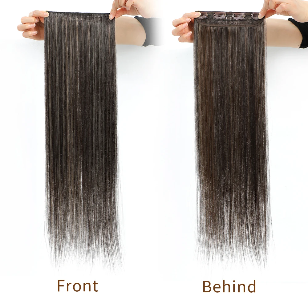 MAGICAE 22 inch Long Straight 4 Separate Pieces Synthetic Hair Clip in Hair Extensions Wig Black Piano Brown
MAGICAE 22 inch Long Straight 4 Separate Pieces Synthetic Hair Clip in Hair Extensions Wig Black Piano Brown