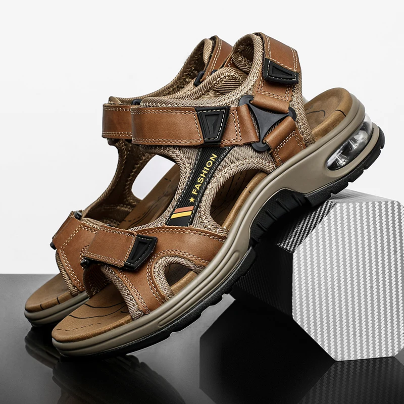 Men's Leather Sandals Soft Driving Shoes Footwear Summer 2021 Man Sandals Summer Outdoor Shoes Wading Shoes Sandals
Men's Leather Sandals Soft Driving Shoes Footwear Summer 2021 Man Sandals Summer Outdoor Shoes Wading Shoes Sandals