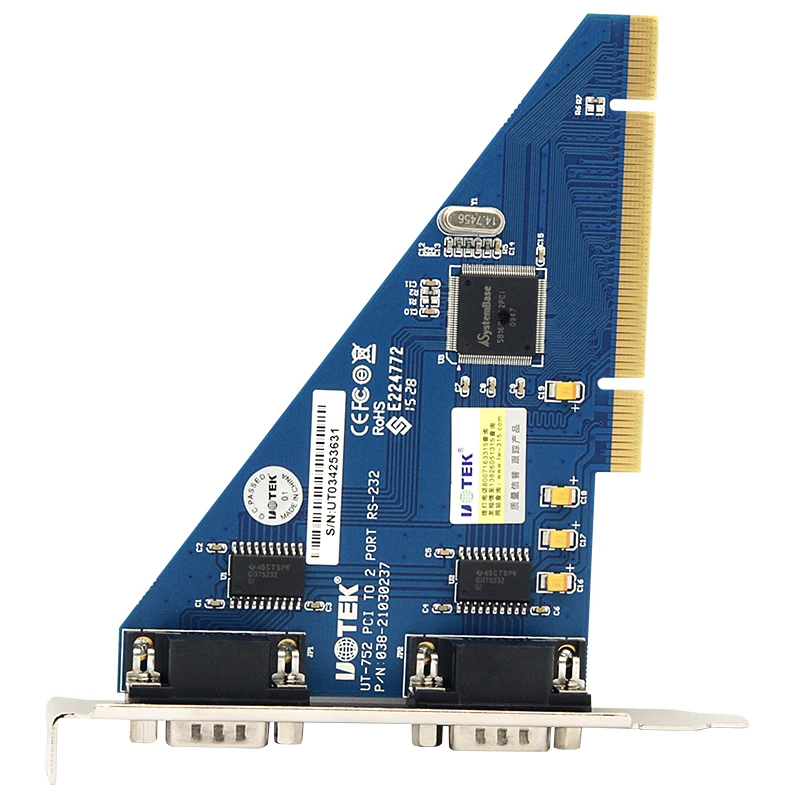 Новый UOTEK PCI к последовательному карте RS232, 2-портовый адаптер расширения COM DB9 для компьютерных аксессуаров UT-752
Новый UOTEK PCI к последовательному карте RS232, 2-портовый адаптер расширения COM DB9 для компьютерных аксессуаров UT-752