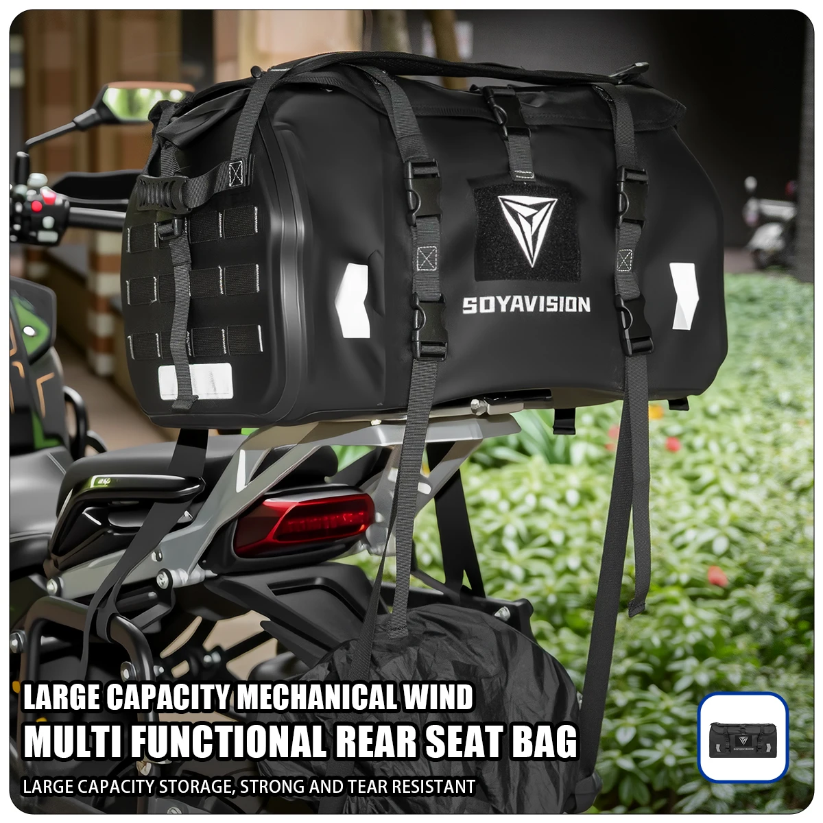 Adjustable Straps Waterproof Motorcycle Back Seat Bag Motorcycle Riding Bag Reflective Portable Off-road Bag Outdoor Travel Bag
Adjustable Straps Waterproof Motorcycle Back Seat Bag Motorcycle Riding Bag Reflective Portable Off-road Bag Outdoor Travel Bag