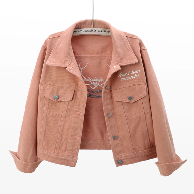 Women Denim Jacket 2022 Autumn Long Sleeve Turndown Collar Loose Coat Single Breasted BF Style Short Outerwear
Women Denim Jacket 2022 Autumn Long Sleeve Turndown Collar Loose Coat Single Breasted BF Style Short Outerwear
