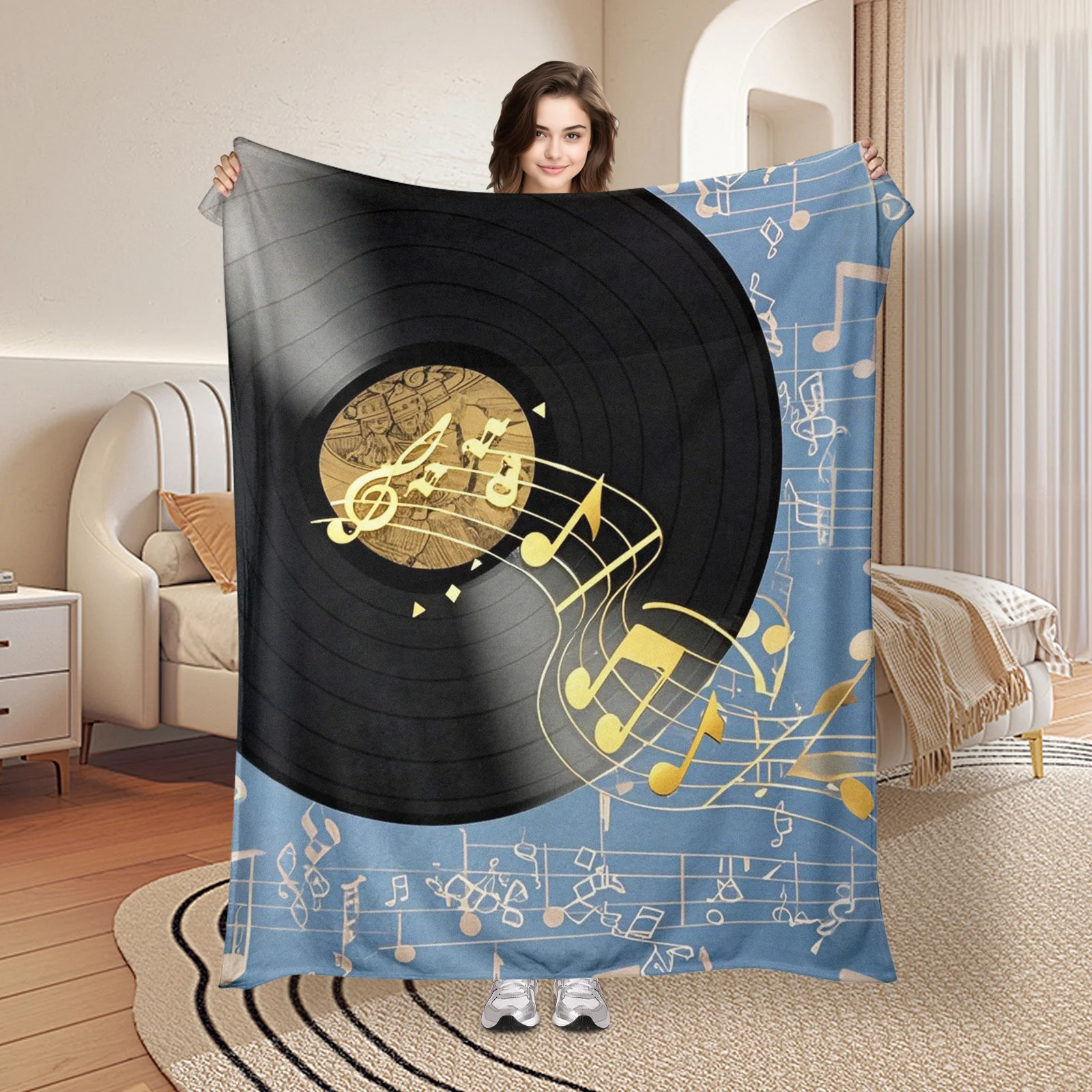 Retro Vinyl Blue Blanket With Musical Note Design And Vintage Fabric For Timeless And Charming Room Decor Style Aesthetic
Retro Vinyl Blue Blanket With Musical Note Design And Vintage Fabric For Timeless And Charming Room Decor Style Aesthetic