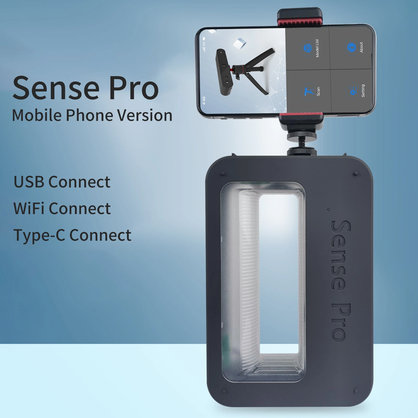 Sense Pro Handheld Mobile 3D Scanner Portable 3D Modeling Scanner High Precision Accuracy 0.3mm Support OBJ/STL/PLY Output
Sense Pro Handheld Mobile 3D Scanner Portable 3D Modeling Scanner High Precision Accuracy 0.3mm Support OBJ/STL/PLY Output
