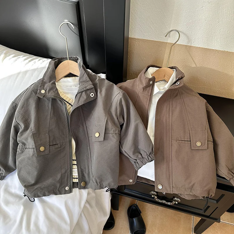 Boys Coat Jacket Cotton Outerwear Overcoat 2023 Khaki Spring Autumn Windproof Children's Warm Clothing
Boys Coat Jacket Cotton Outerwear Overcoat 2023 Khaki Spring Autumn Windproof Children's Warm Clothing