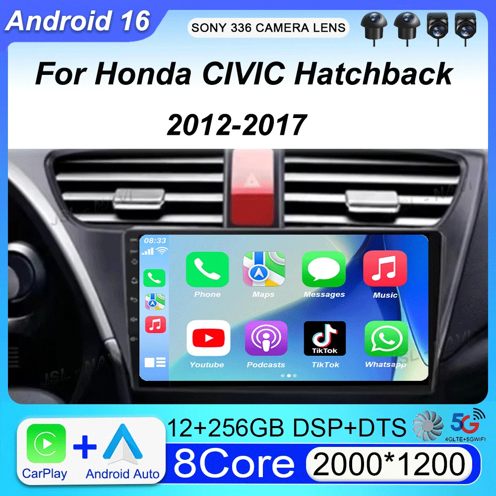 Carplay Car Radio Android 16 For Honda CIVIC Hatchback 2012 2013 2014 2015 2016 2017 Multimedia Player Navigation GPS Stereo
Carplay Car Radio Android 16 For Honda CIVIC Hatchback 2012 2013 2014 2015 2016 2017 Multimedia Player Navigation GPS Stereo