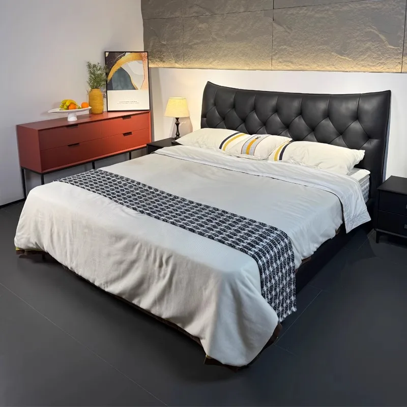Black Accent Bed Nordic Luxury Design Interior Fashion Big Size Salon Comfortable Bed Decoration Cama Lounge Suite Furniture
Black Accent Bed Nordic Luxury Design Interior Fashion Big Size Salon Comfortable Bed Decoration Cama Lounge Suite Furniture