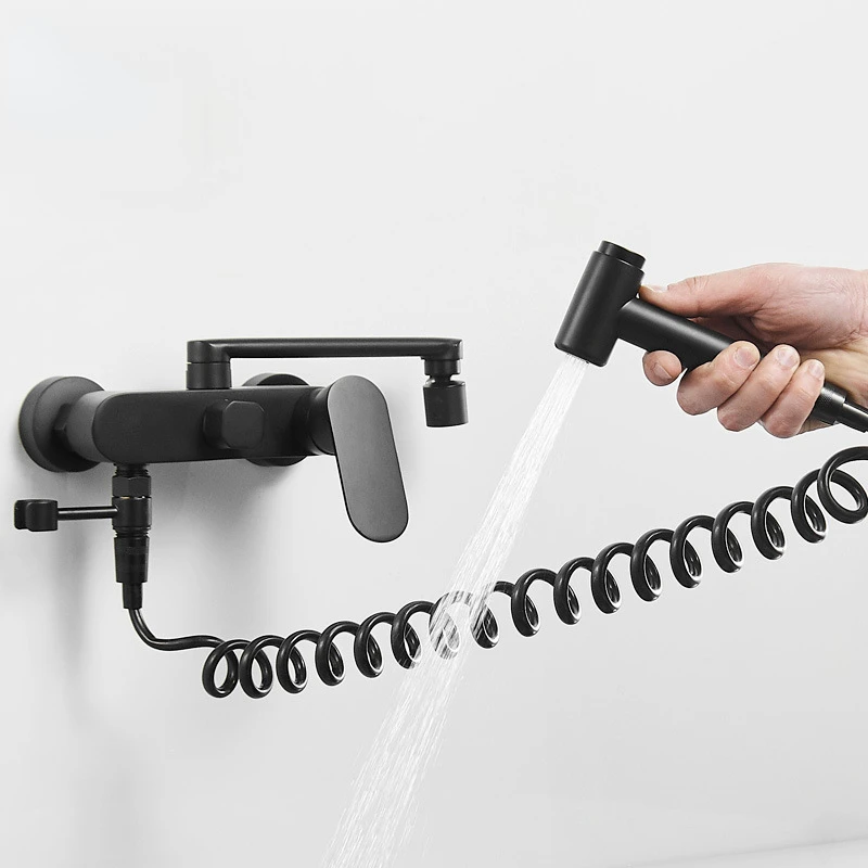 Matte Black Long Spout Kitchen Faucet Wall Mounted Cold and Hot Bathtube Tap All Matel With BIdet Can As Bathroom Faucet
Matte Black Long Spout Kitchen Faucet Wall Mounted Cold and Hot Bathtube Tap All Matel With BIdet Can As Bathroom Faucet