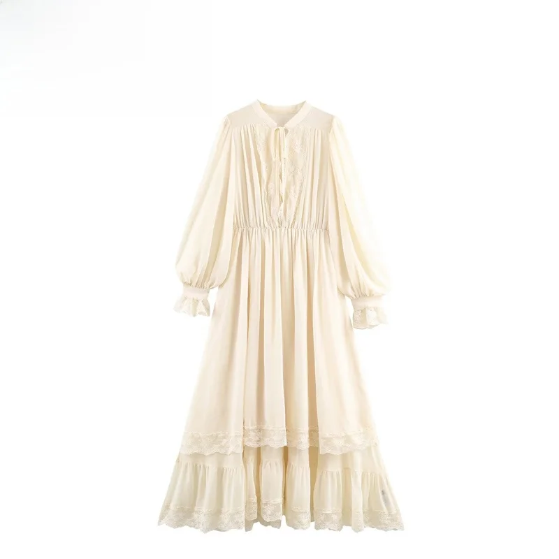 Faionable Lace Patchwork Long Dr Versatile Women's Clothing Autumn Winter Casual Sle Fairy Skirt Polyester Fiber
Faionable Lace Patchwork Long Dr Versatile Women's Clothing Autumn Winter Casual Sle Fairy Skirt Polyester Fiber