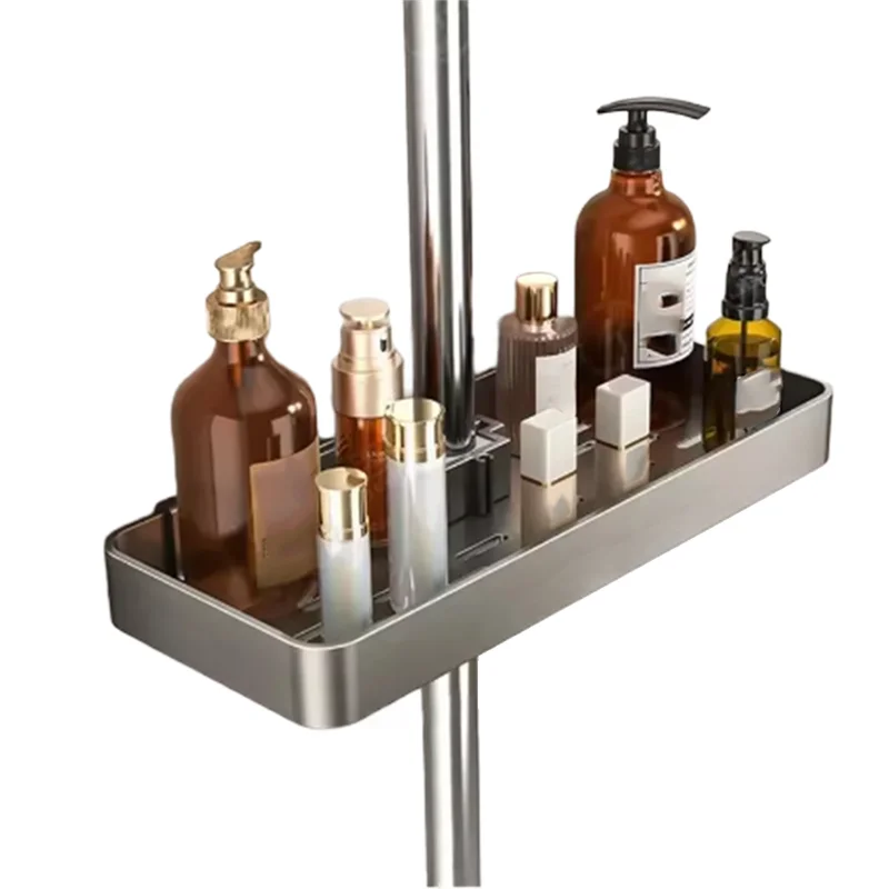 ABDJ-Wall Mounted Bathroom Shower Head Holder No Drilling Required Integrated Shampoo Organizer Rack Design Storage Shelf
ABDJ-Wall Mounted Bathroom Shower Head Holder No Drilling Required Integrated Shampoo Organizer Rack Design Storage Shelf