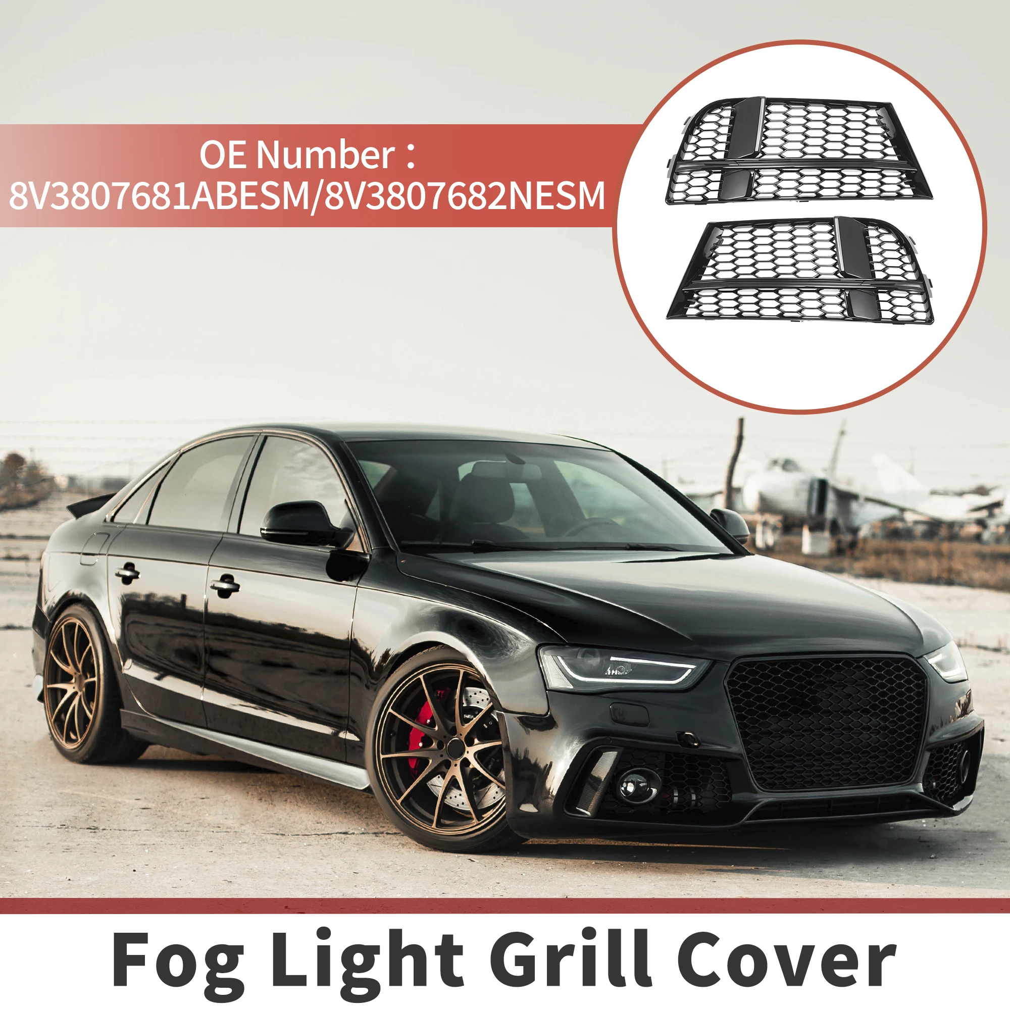 UXCELL Fog Light Grill Front Lower Bumper Fog Light Cover Inserts for Audi A3 2017-2020 No.8V3807681ABESM/8V3807682NESM
UXCELL Fog Light Grill Front Lower Bumper Fog Light Cover Inserts for Audi A3 2017-2020 No.8V3807681ABESM/8V3807682NESM