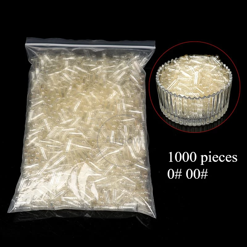 1000PCS Standard Size 0 Empty Capsules! Empty Gelatin Clear Capsules 0# 00# Hollow Hard Gelatin Transparent Separated Capsules
1000PCS Standard Size 0 Empty Capsules! Empty Gelatin Clear Capsules 0# 00# Hollow Hard Gelatin Transparent Separated Capsules