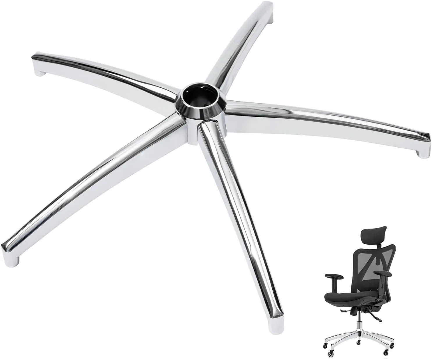 Office Chair Base Replacement - Heavy Duty Base To Replace Any Chair Bottom - Strong Aluminum Metal Legs Help Your Desk Chair
Office Chair Base Replacement - Heavy Duty Base To Replace Any Chair Bottom - Strong Aluminum Metal Legs Help Your Desk Chair