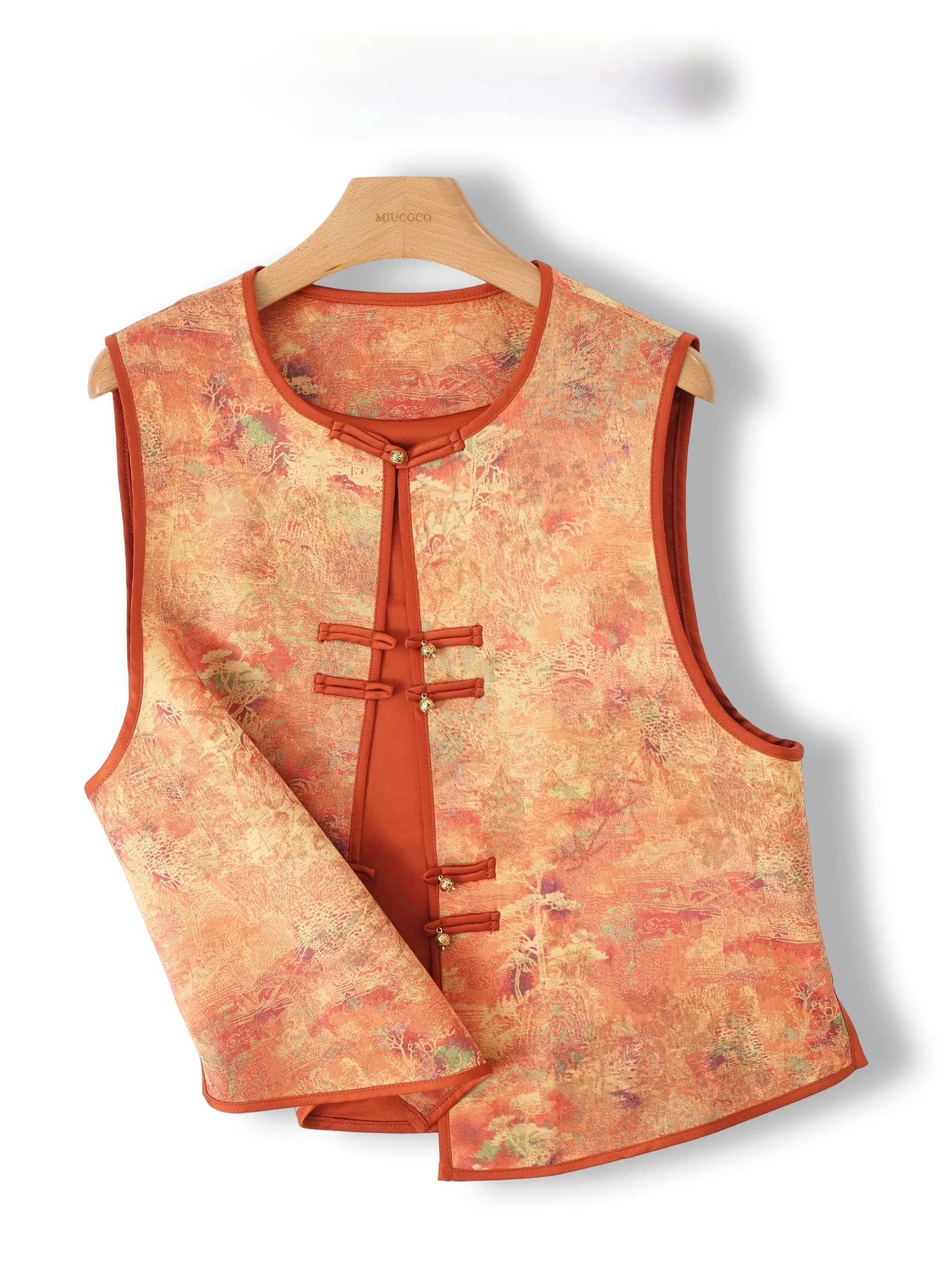 Retro Chinese Style Embroidered Button Vest Top Women's Fashion Layering Blouse Jacket Floral Print Straight Cut Regular Length
Retro Chinese Style Embroidered Button Vest Top Women's Fashion Layering Blouse Jacket Floral Print Straight Cut Regular Length