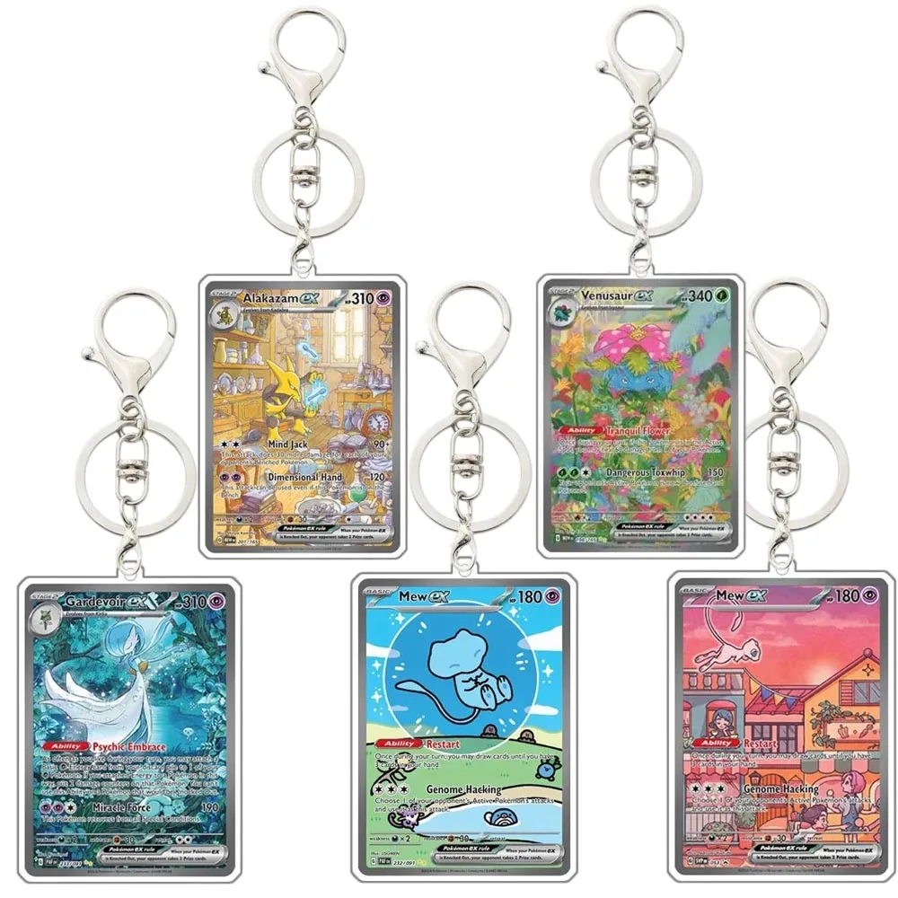 Anime Pokemon Charizard Mew Venusaur Zapdos Gardevoir Alakazam Diy Game Card Shape Acrylic Keychain Pendant Decoration 5Cm
Anime Pokemon Charizard Mew Venusaur Zapdos Gardevoir Alakazam Diy Game Card Shape Acrylic Keychain Pendant Decoration 5Cm