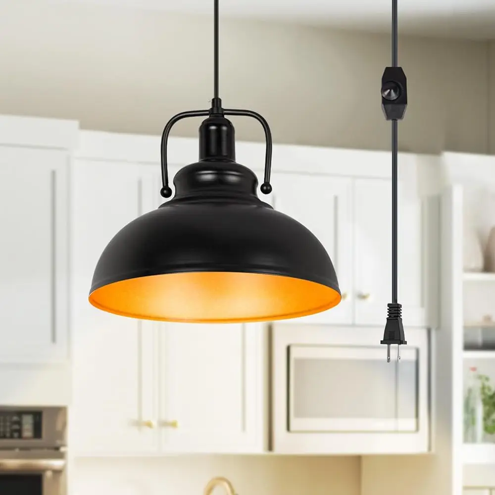 Dllt Plug In Pendant Light, Industrial Hanging Light With Plug In Cord On/Off Switch, Adjustable Kitchen Pendant Lighting Over
Dllt Plug In Pendant Light, Industrial Hanging Light With Plug In Cord On/Off Switch, Adjustable Kitchen Pendant Lighting Over