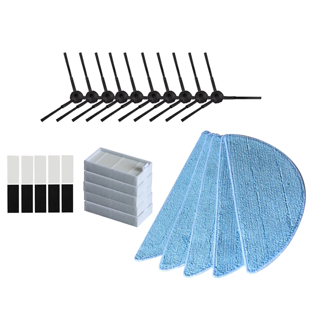 Replacement Accessory Parts for Robot Vacuum - 10pcs Side Brush, 5pcs Filter, 5pcs Mop Cloth, 10pcs
Replacement Accessory Parts for Robot Vacuum - 10pcs Side Brush, 5pcs Filter, 5pcs Mop Cloth, 10pcs