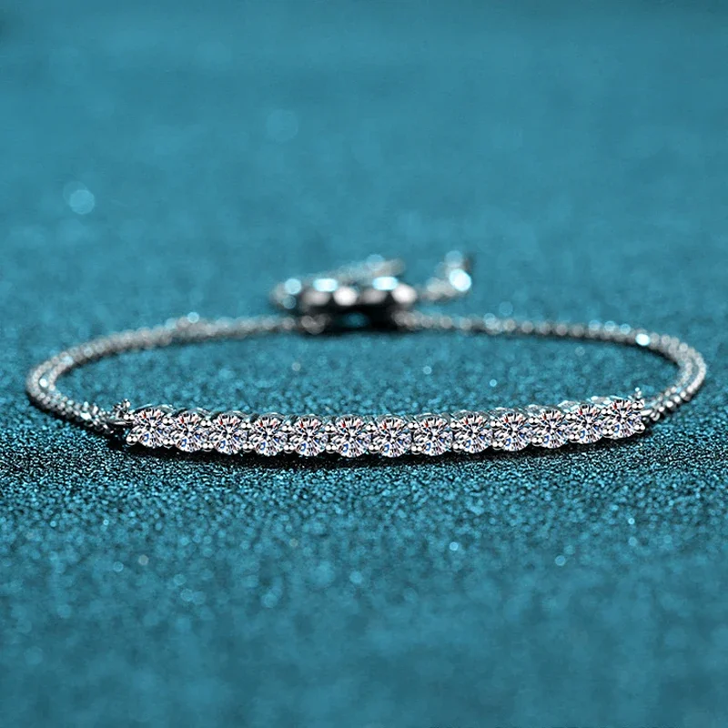 GazingJewelry Браслет MulberryStone Женский браслет из стерлингового серебра 18 карат с покрытием из белого золота D VVS1 Круглая огранка с лабораторным бриллиантом
GazingJewelry Браслет MulberryStone Женский браслет из стерлингового серебра 18 карат с покрытием из белого золота D VVS1 Круглая огранка с лабораторным бриллиантом