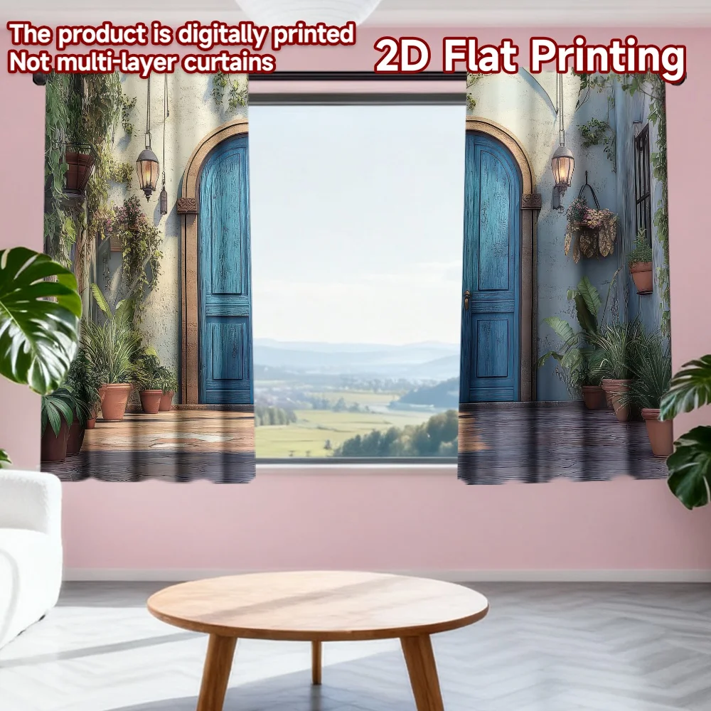 2D flat printing 2pcs Drapes Rustic Mediterranean Doorway Digital Printed Polyester Drapes Festive Holiday for Festive and
2D flat printing 2pcs Drapes Rustic Mediterranean Doorway Digital Printed Polyester Drapes Festive Holiday for Festive and