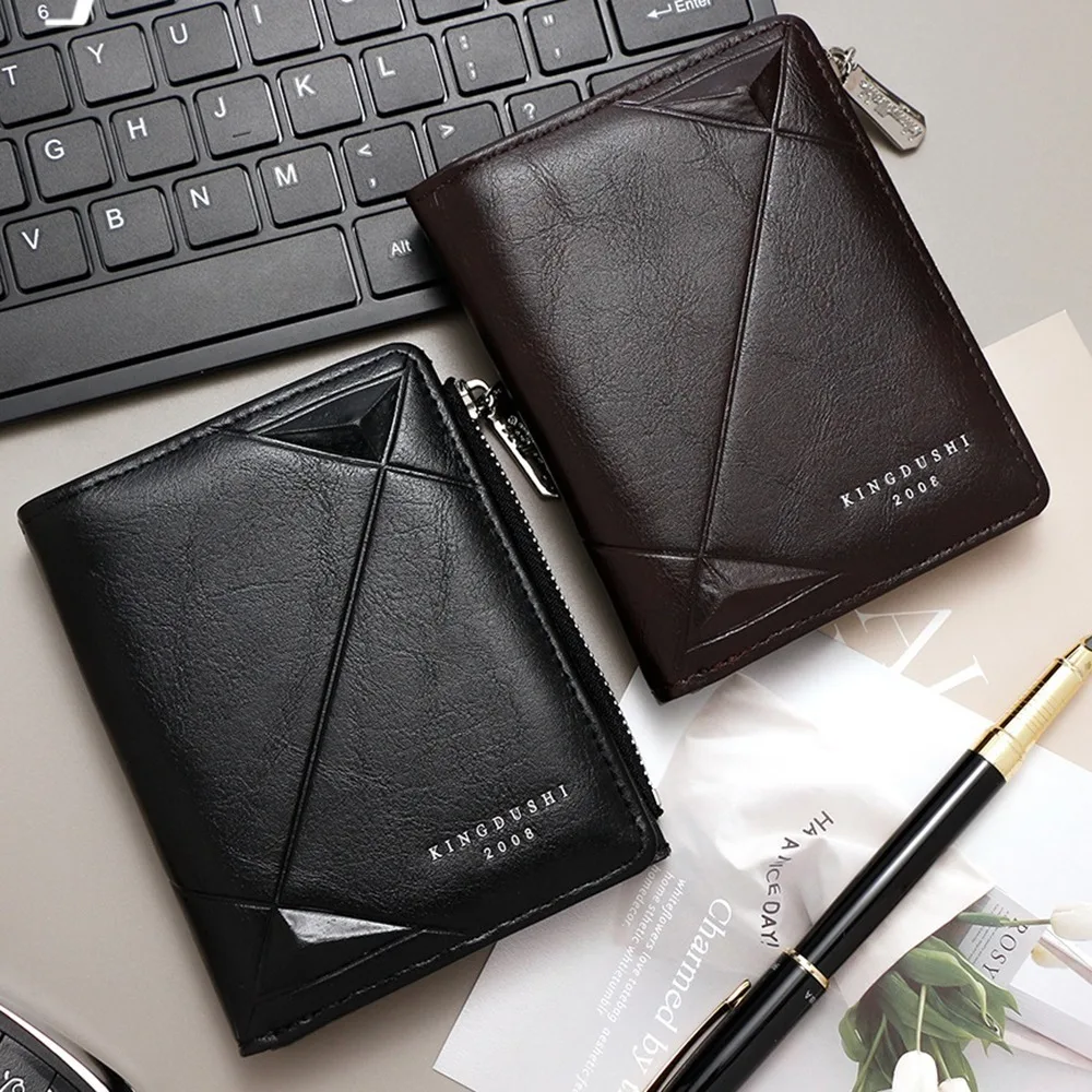 Leisure PU Leather Men's Short Wallet Zipper Soft 2 Fold Wallets Classics Casual Men Card Holder Daily Use
Leisure PU Leather Men's Short Wallet Zipper Soft 2 Fold Wallets Classics Casual Men Card Holder Daily Use
