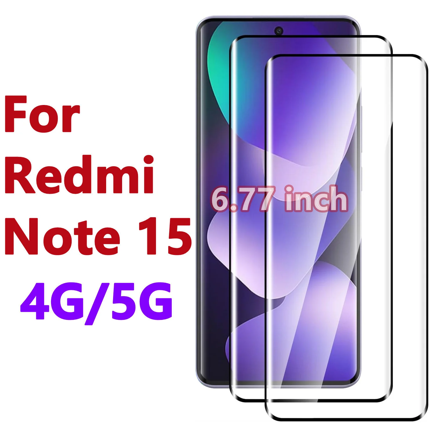 For Xiaomi Redmi Note 15 4G/5G tempered glass screen protector with ultra-high definition tempered glass 3D full coverage
For Xiaomi Redmi Note 15 4G/5G tempered glass screen protector with ultra-high definition tempered glass 3D full coverage