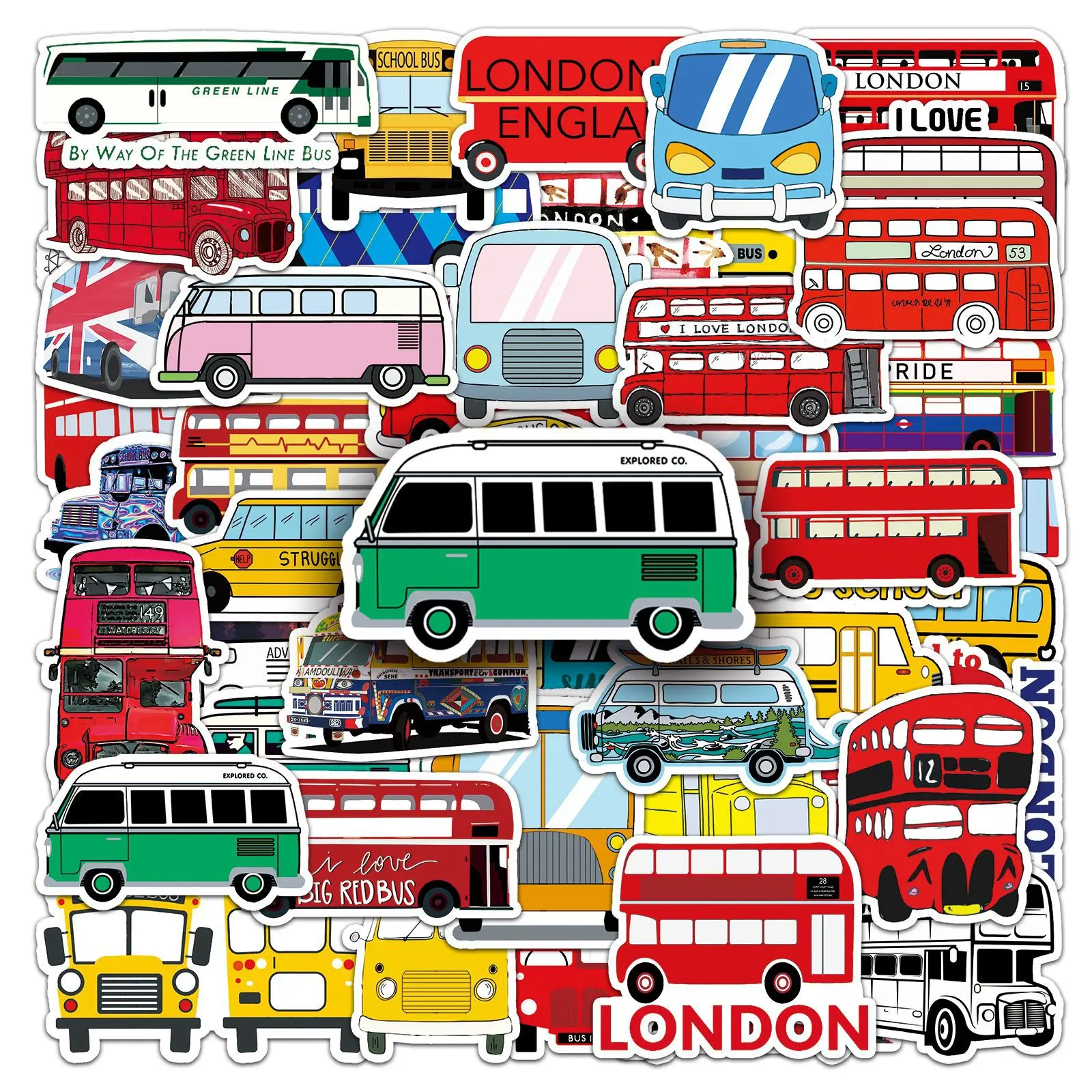 10/50PCS Cartoon Bus Sticker Cute Funny Graffiti Waterproof Decal Kids Toy Gift for Luggage Stationery Box Scrapbook Desk
10/50PCS Cartoon Bus Sticker Cute Funny Graffiti Waterproof Decal Kids Toy Gift for Luggage Stationery Box Scrapbook Desk
