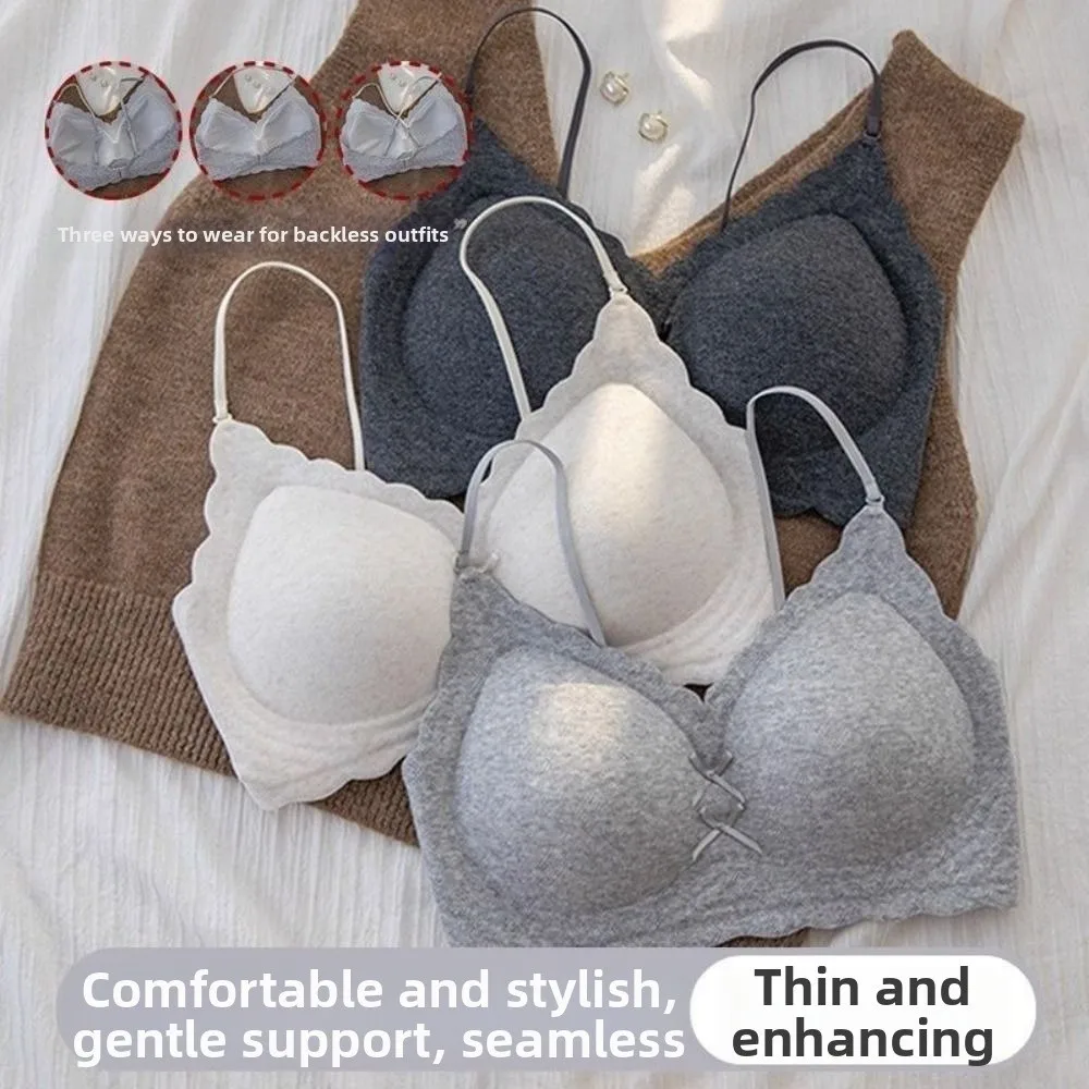 with Thin Straps Seamless Women's Bra Push-Up Beautiful Back Design Bra without Steel Ring Removable Shoulder Straps Comfortable
with Thin Straps Seamless Women's Bra Push-Up Beautiful Back Design Bra without Steel Ring Removable Shoulder Straps Comfortable