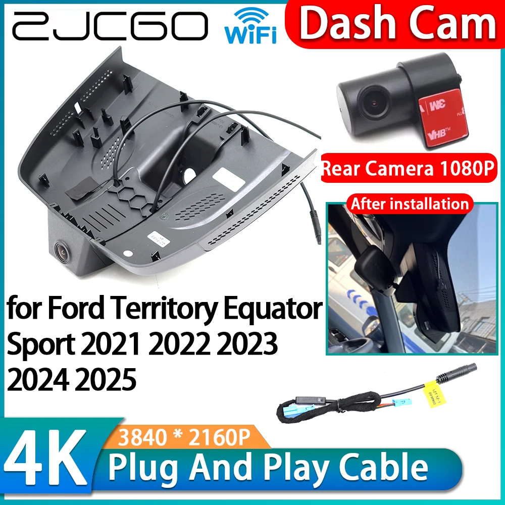ZJCGO for Ford Territory Equator Sport 2021 2022 2023 2024 2025 4K Wifi DVR OEM Car Video Recorder Dash Cam Front Rear Camera
ZJCGO for Ford Territory Equator Sport 2021 2022 2023 2024 2025 4K Wifi DVR OEM Car Video Recorder Dash Cam Front Rear Camera