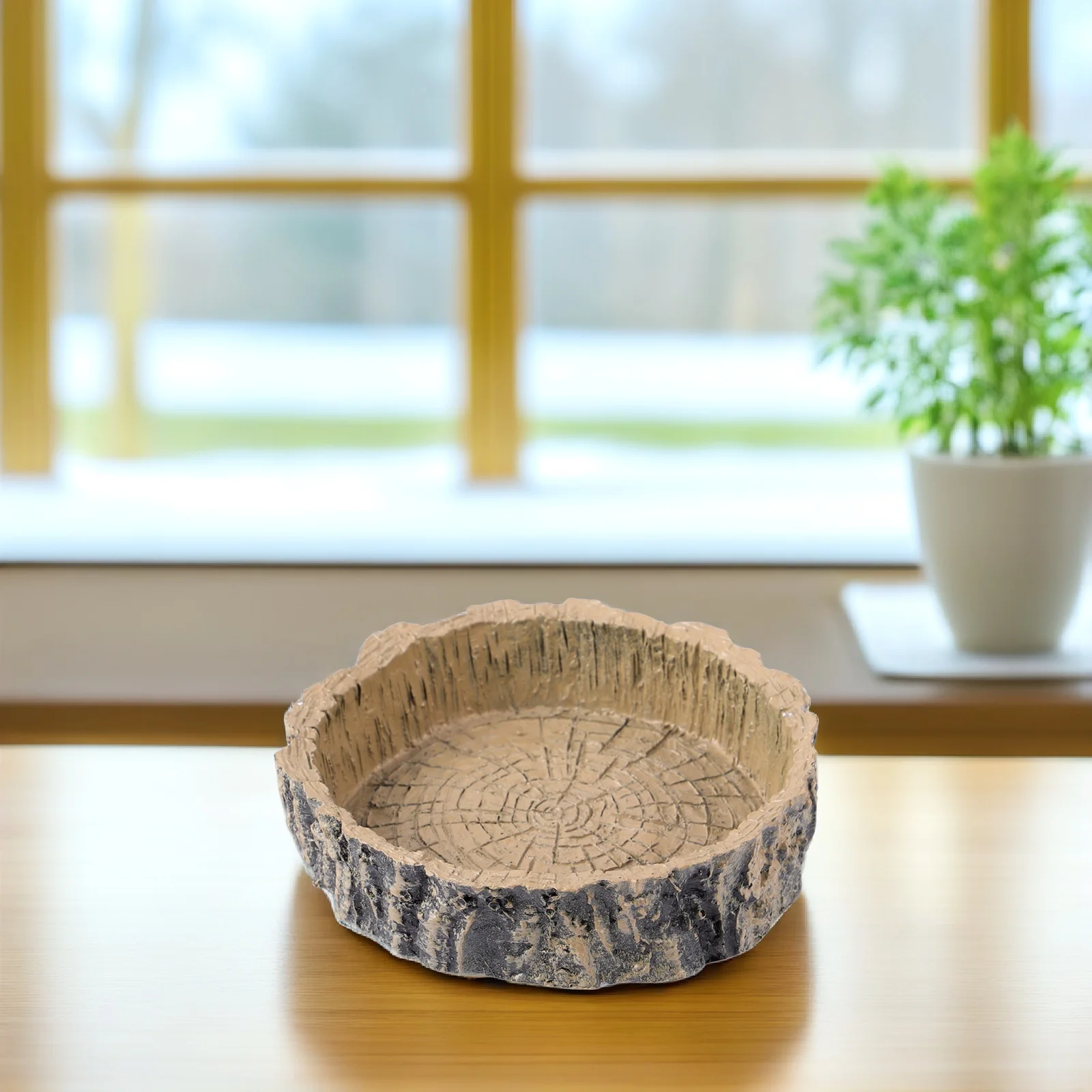 Crawling Pet Feeding Plate Resin Material Natural Look Easy Clean Dish for Reptiles Lizards Turtles Spiders Dark Brown
Crawling Pet Feeding Plate Resin Material Natural Look Easy Clean Dish for Reptiles Lizards Turtles Spiders Dark Brown