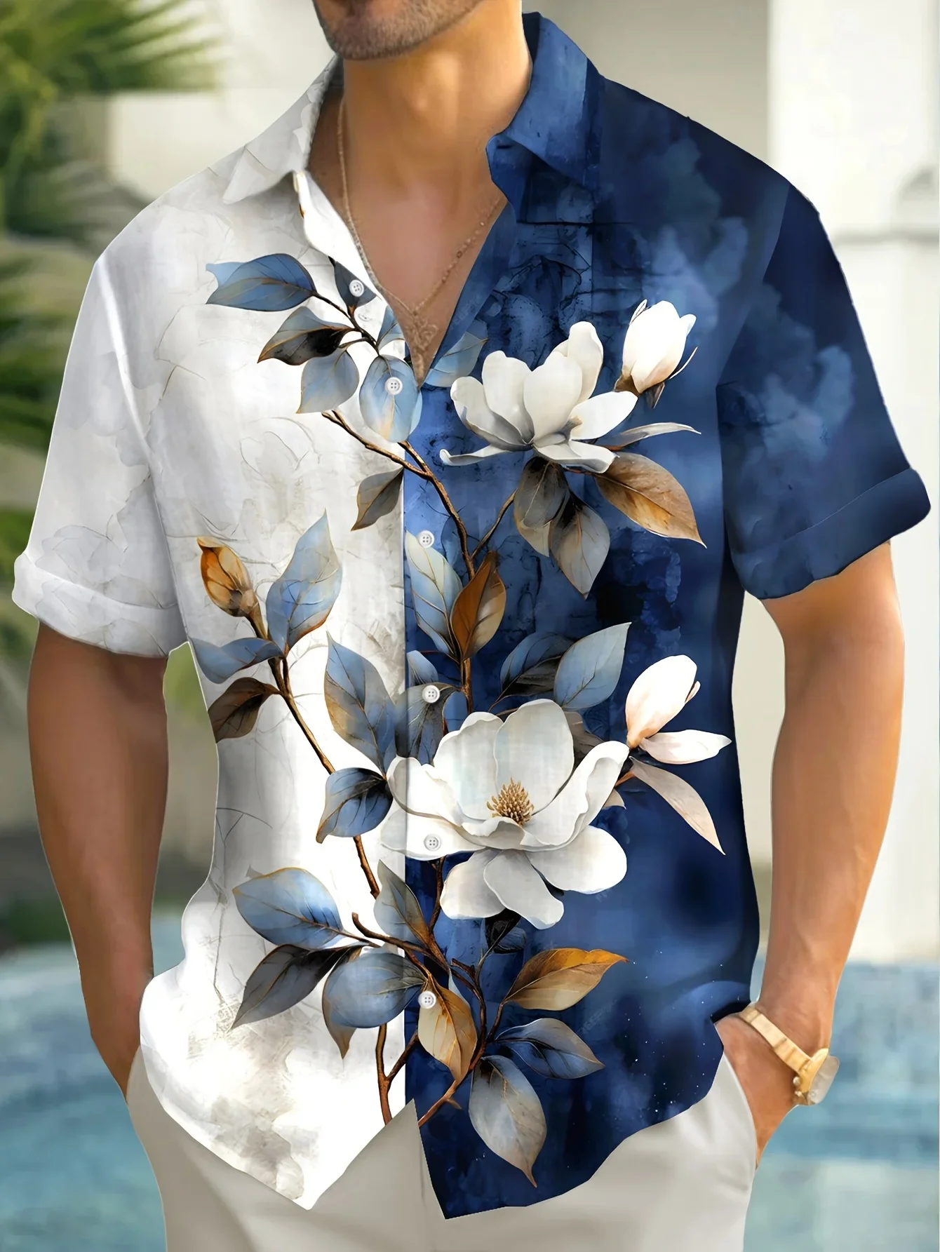 Men's Party Style Hawaiian Shirt Summer Fashion Casual Man Short Sleeve Tropical Print Beach Wear Holiday Outfit Tops
Men's Party Style Hawaiian Shirt Summer Fashion Casual Man Short Sleeve Tropical Print Beach Wear Holiday Outfit Tops