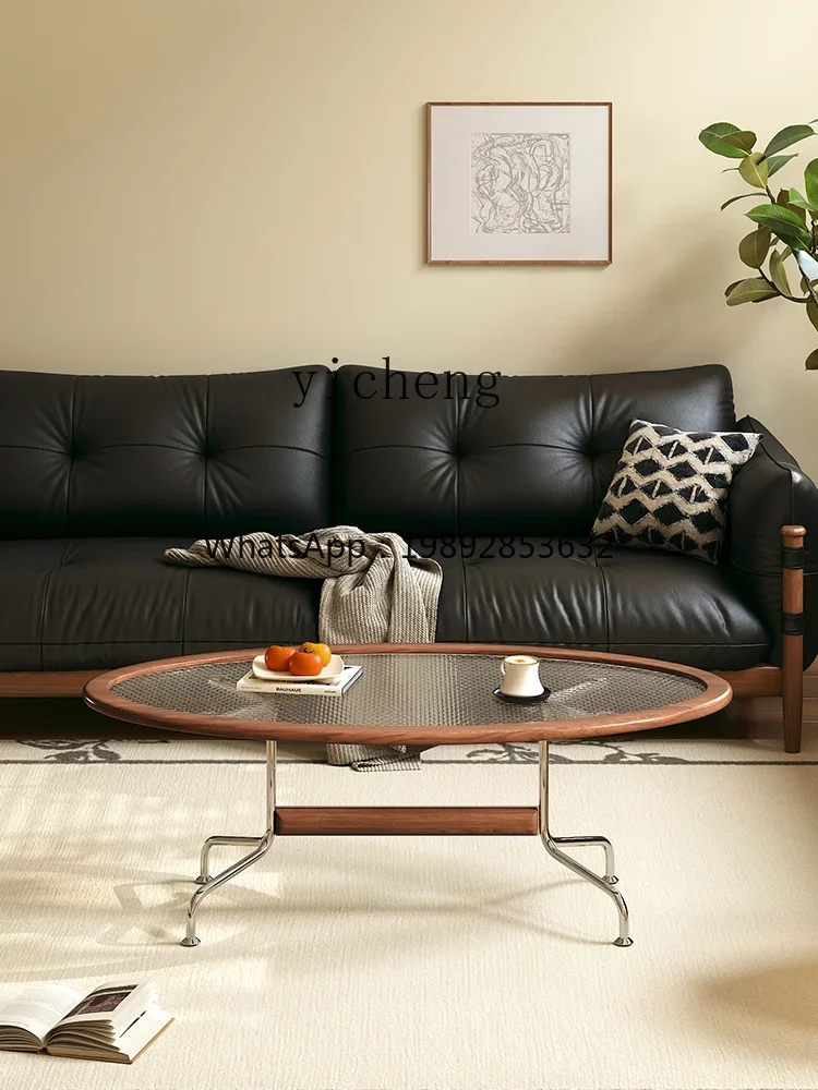 X5-26 glass coffee table living room household small apartment simple advanced retro style oval small table
X5-26 glass coffee table living room household small apartment simple advanced retro style oval small table