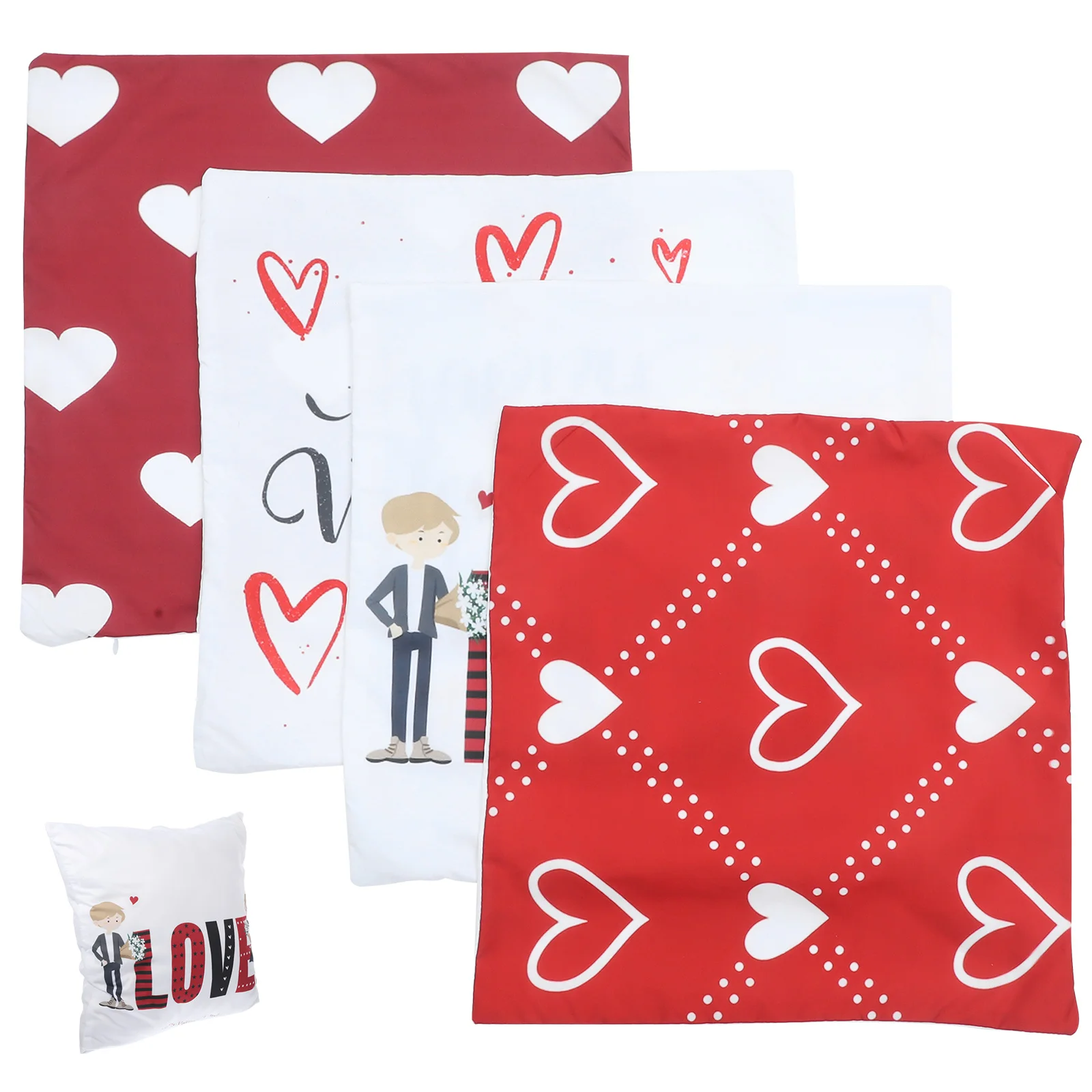 4 Pcs Love Heart Decorative Pillowcase Valentine's Day Material Pillow Cushion Home Office Cafe Romantic Design
4 Pcs Love Heart Decorative Pillowcase Valentine's Day Material Pillow Cushion Home Office Cafe Romantic Design