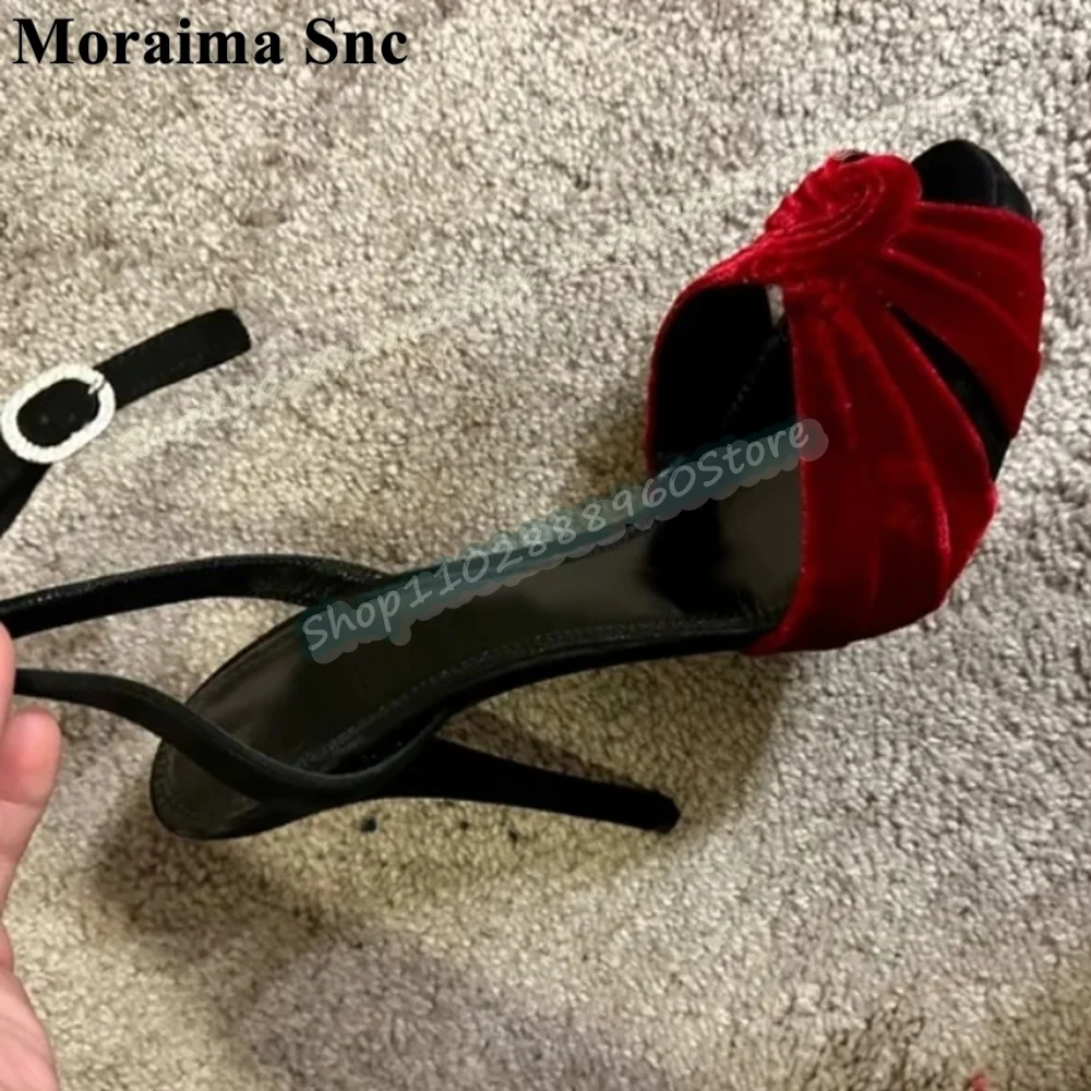 Stylish Red Suede Shallow Sandals Stilettos High Heel Shoes For Women Ankle Buckle Strap Peep Toe Banquet Zapatos Para Mujer
Stylish Red Suede Shallow Sandals Stilettos High Heel Shoes For Women Ankle Buckle Strap Peep Toe Banquet Zapatos Para Mujer