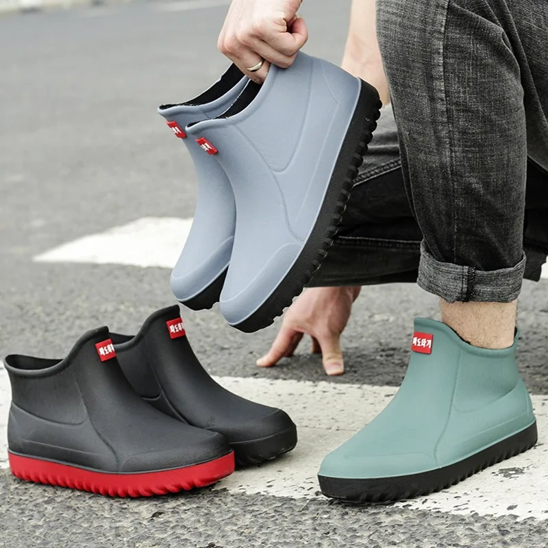 Men's Rain Boots Waterproof Ankle Boots Outdoor Hiking Fishing Rubber Shoes Non-slip Slip on Men Water Shoes PVC Warm Work Boots
Men's Rain Boots Waterproof Ankle Boots Outdoor Hiking Fishing Rubber Shoes Non-slip Slip on Men Water Shoes PVC Warm Work Boots