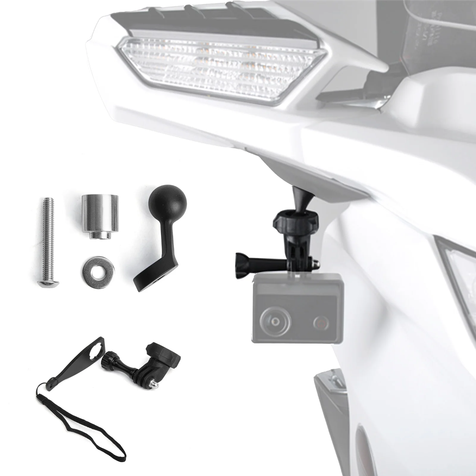 Universal Motorcycle 360 Adjustable Fixed Waterproof Moto LR Rear View Mirror Action Camera Mount Driving Video Recorder Kit
Universal Motorcycle 360 Adjustable Fixed Waterproof Moto LR Rear View Mirror Action Camera Mount Driving Video Recorder Kit