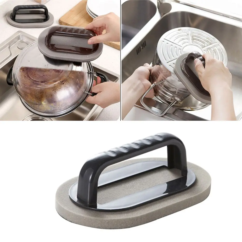 Kitchen Descaling Clean Rub Pot Nano Diamond Emery Brush Sponge Eraser Remove Rust Kitchen Clean Tools with Handle(Black)
Kitchen Descaling Clean Rub Pot Nano Diamond Emery Brush Sponge Eraser Remove Rust Kitchen Clean Tools with Handle(Black)