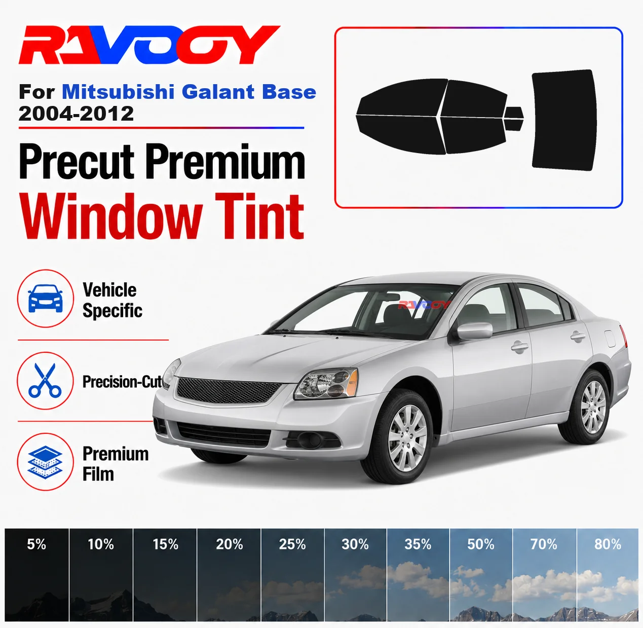 Premium Precut Window Tint Kit Front Windows Rear Windows Rear Windshield For Mitsubishi Galant Base 2004-2012 Nano Ceramic Film
Premium Precut Window Tint Kit Front Windows Rear Windows Rear Windshield For Mitsubishi Galant Base 2004-2012 Nano Ceramic Film
