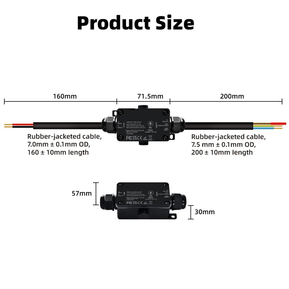 LED Lighting Controller For Pools Power Tool Accessory Addressable Strip 71*57*30mm LED Controller IP65 Waterproof