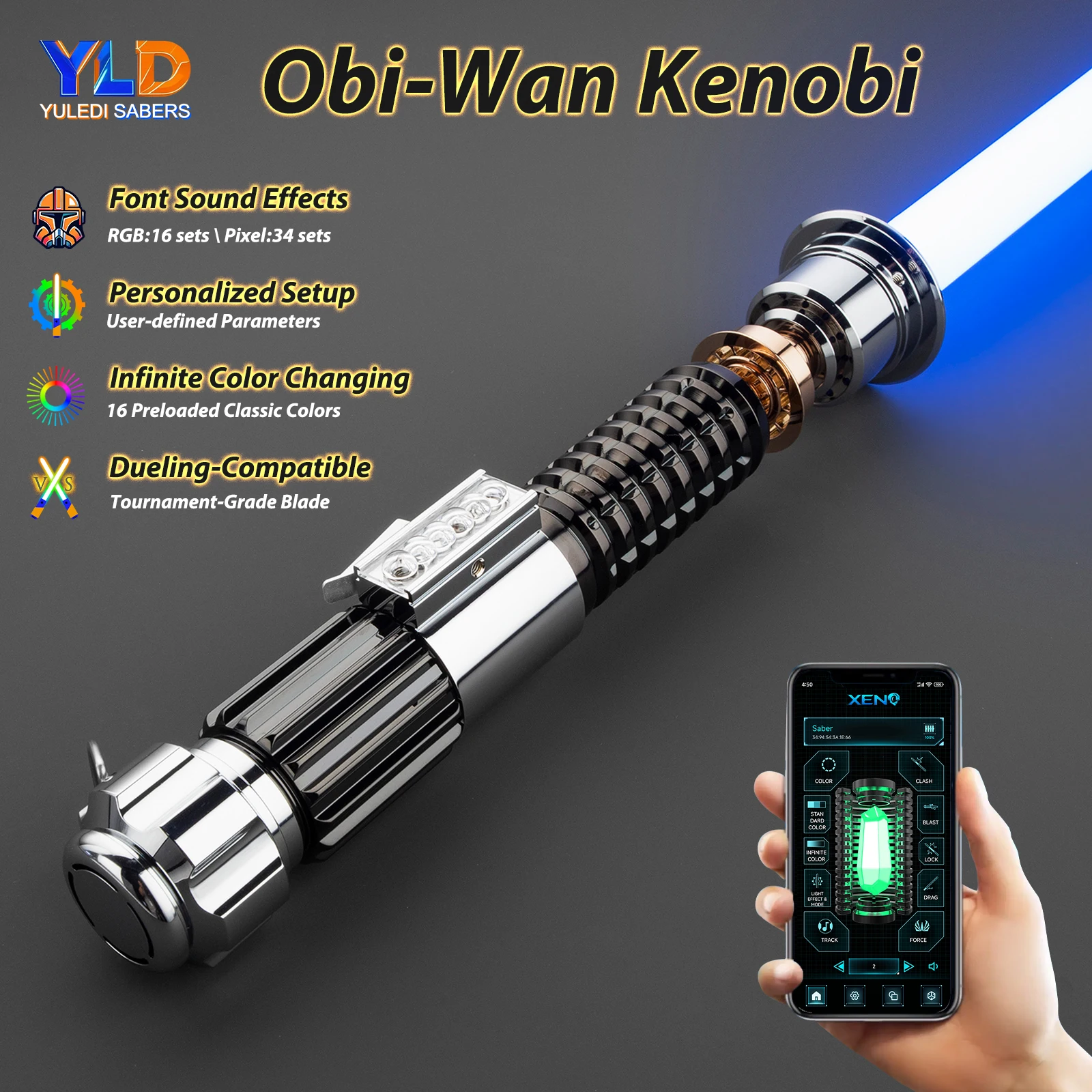 Obi-Wan Kenobi Lightsaber Jedi Neopixel Light Saber Metal Handle Pixel Laser Sword Heavy Dueling Cosplay Xenopixel Sabers Toys
Obi-Wan Kenobi Lightsaber Jedi Neopixel Light Saber Metal Handle Pixel Laser Sword Heavy Dueling Cosplay Xenopixel Sabers Toys