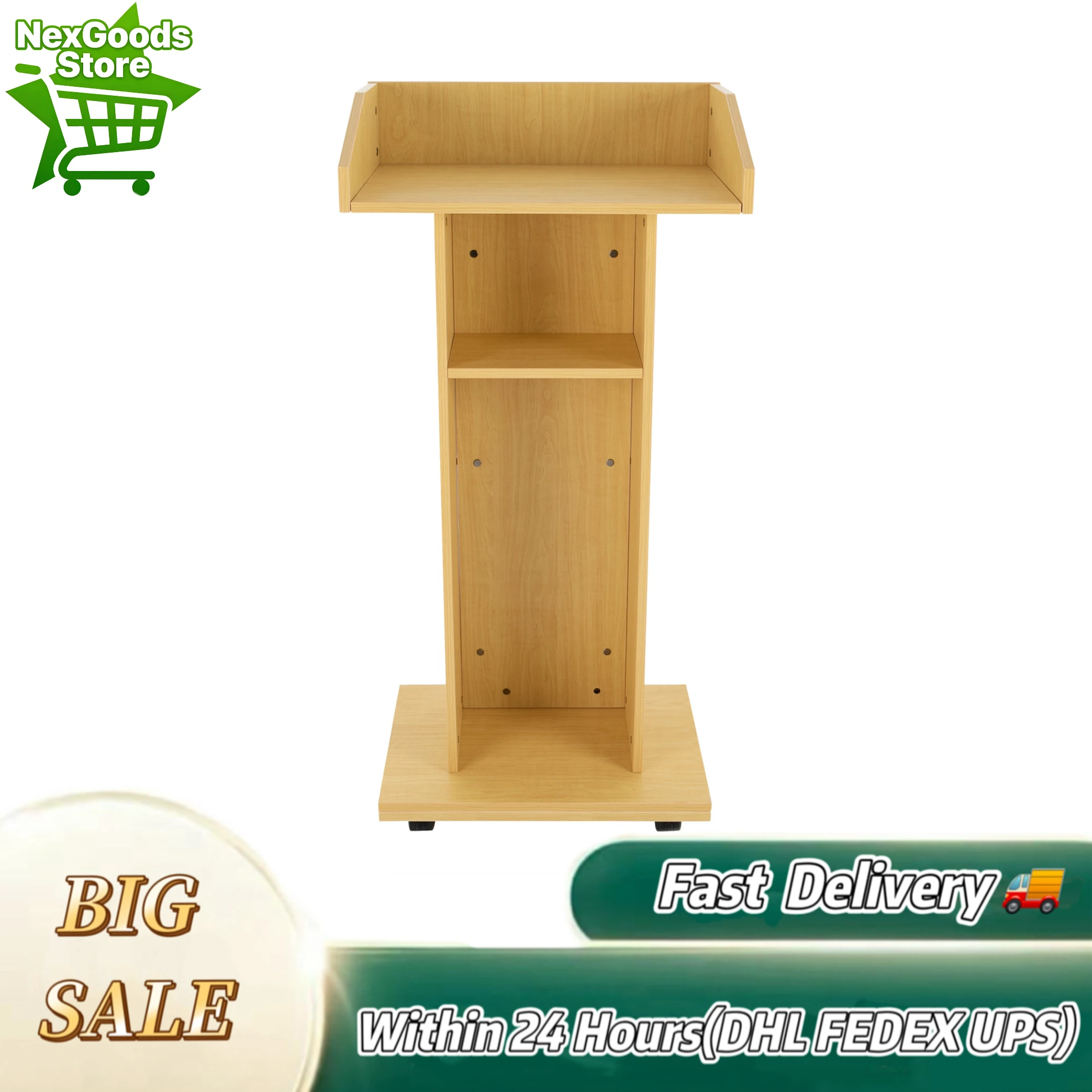 Portable Presentation Standing for Classroom Movable Desk for Classroom Church with 360° Swivel Wheels,Oak Color
Portable Presentation Standing for Classroom Movable Desk for Classroom Church with 360° Swivel Wheels,Oak Color