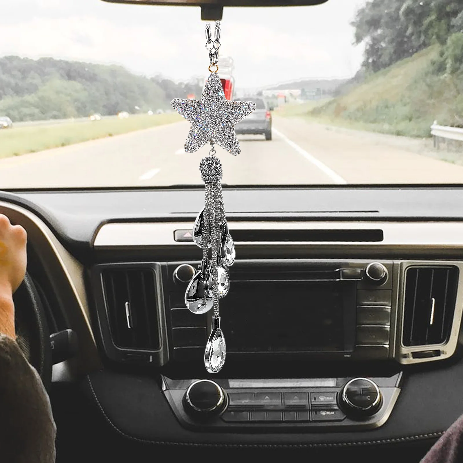 Shiny Shaped Crystal Pink Bling Decorations For Pendant Rearview Mirror Hanging Decor Interior Pendant 
Shiny Shaped Crystal Pink Bling Decorations For Pendant Rearview Mirror Hanging Decor Interior Pendant