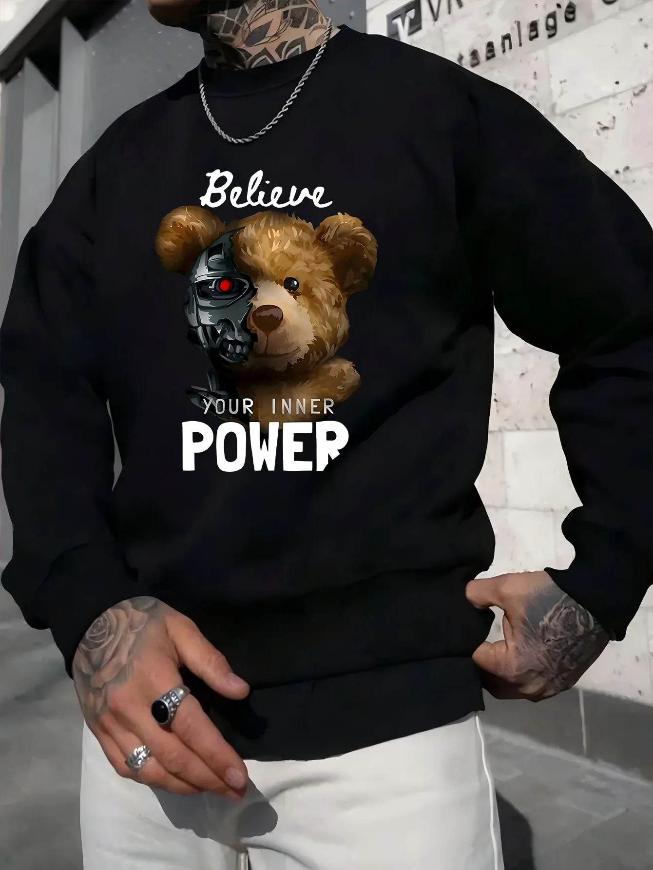 Mechanical Bear Graphic Printing Autumn and Winter Men's and Women's Sweatshirts Casual Loose Outdoor Street Sports Training
Mechanical Bear Graphic Printing Autumn and Winter Men's and Women's Sweatshirts Casual Loose Outdoor Street Sports Training