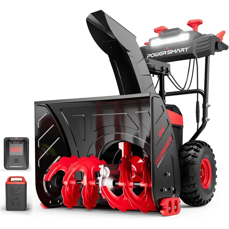 PowerSmart 80 В 24 дюйма. Самоходный беспроводной снегоочиститель, 2-ступенчатый, аккумулятор 6,0 Ач и зарядным устройством (HB2805A)
PowerSmart 80 В 24 дюйма. Самоходный беспроводной снегоочиститель, 2-ступенчатый, аккумулятор 6,0 Ач и зарядным устройством (HB2805A)