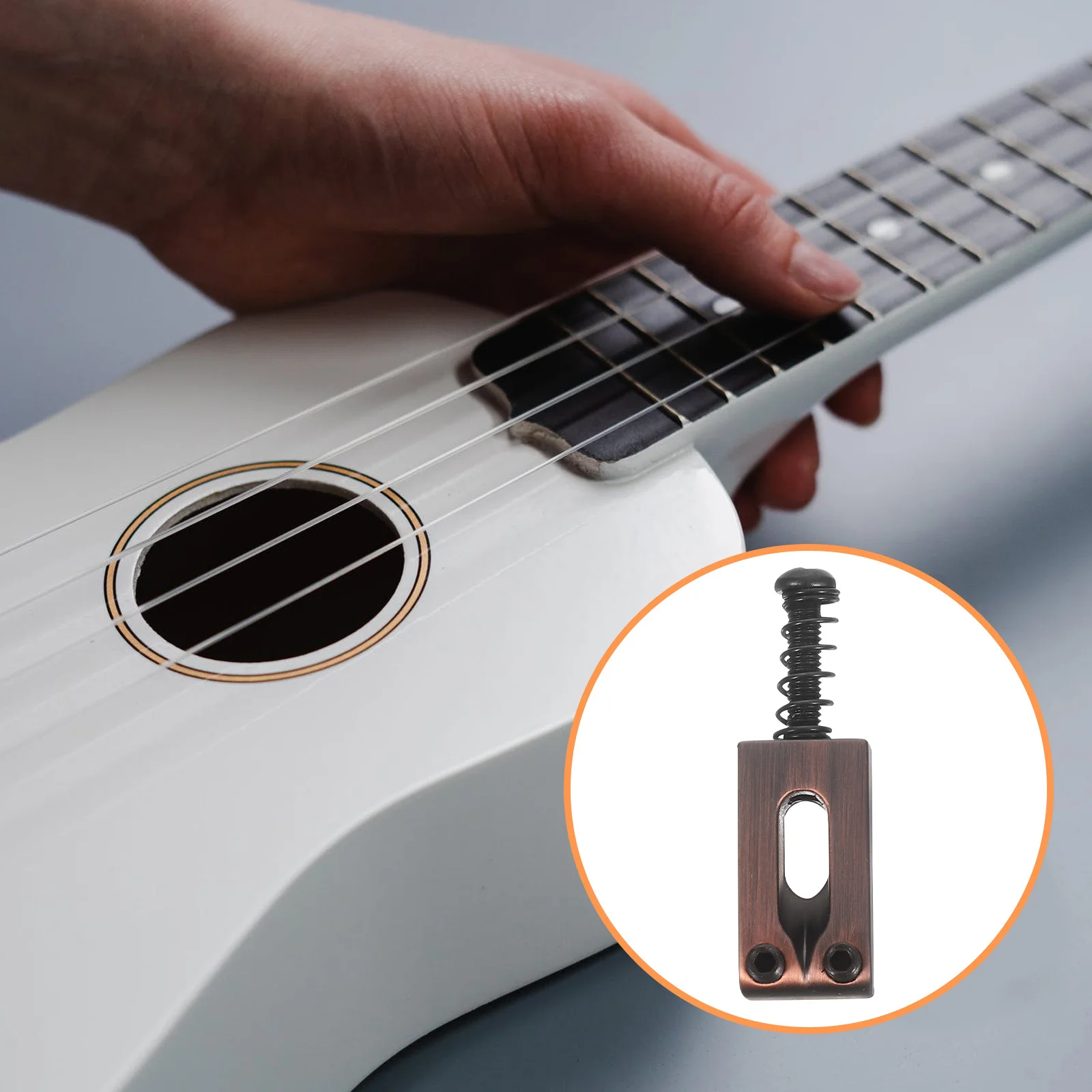 6Pcs Electric Guitar Bridge Saddle Set Red Copper Sandblasted Finish Straight Spring Design Black Screws for Hardtail
6Pcs Electric Guitar Bridge Saddle Set Red Copper Sandblasted Finish Straight Spring Design Black Screws for Hardtail