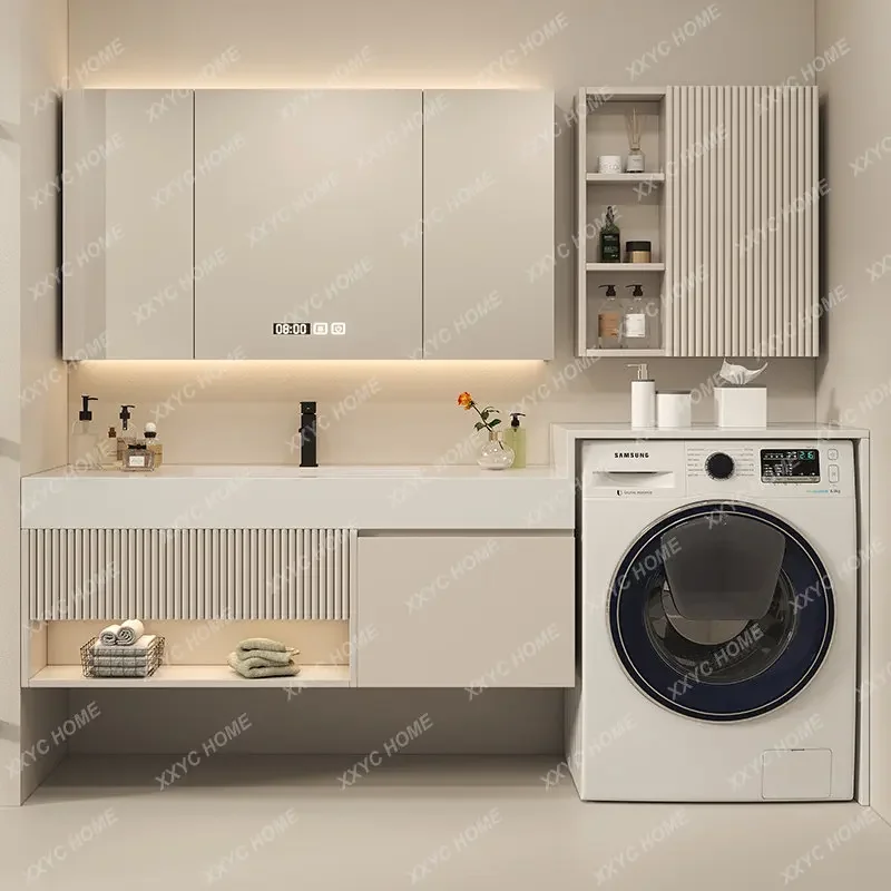 All-in-One Cabinet Combination Stone Plate Bathroom Cabinet Seamless Ceramic Basin Washstand
All-in-One Cabinet Combination Stone Plate Bathroom Cabinet Seamless Ceramic Basin Washstand