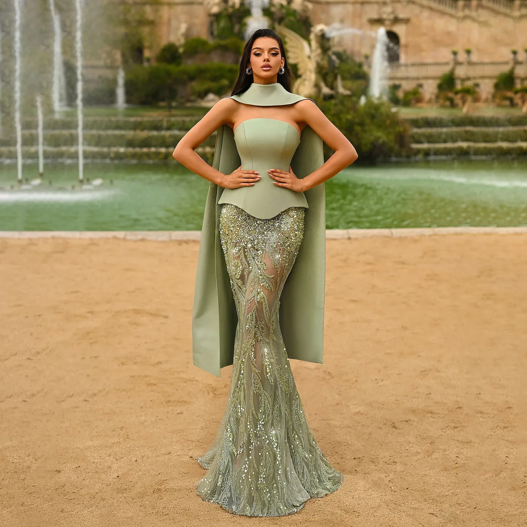 Великолепные зеленые вечерние платья русалки с запахом, платье для выпускного вечера без бретелек, юбка с блестками и бисером, вечерние платья для женщин, длинные с открытой спиной
Великолепные зеленые вечерние платья русалки с запахом, платье для выпускного вечера без бретелек, юбка с блестками и бисером, вечерние платья для женщин, длинные с открытой спиной